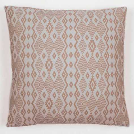 Cuscino jacquard New Madras beige 45x45 - federa + imbottitura