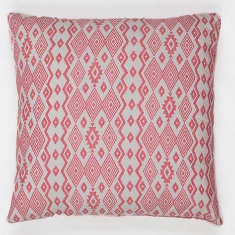 Cuscino jacquard New Madras rosa 45x45 - federa + imbottitura