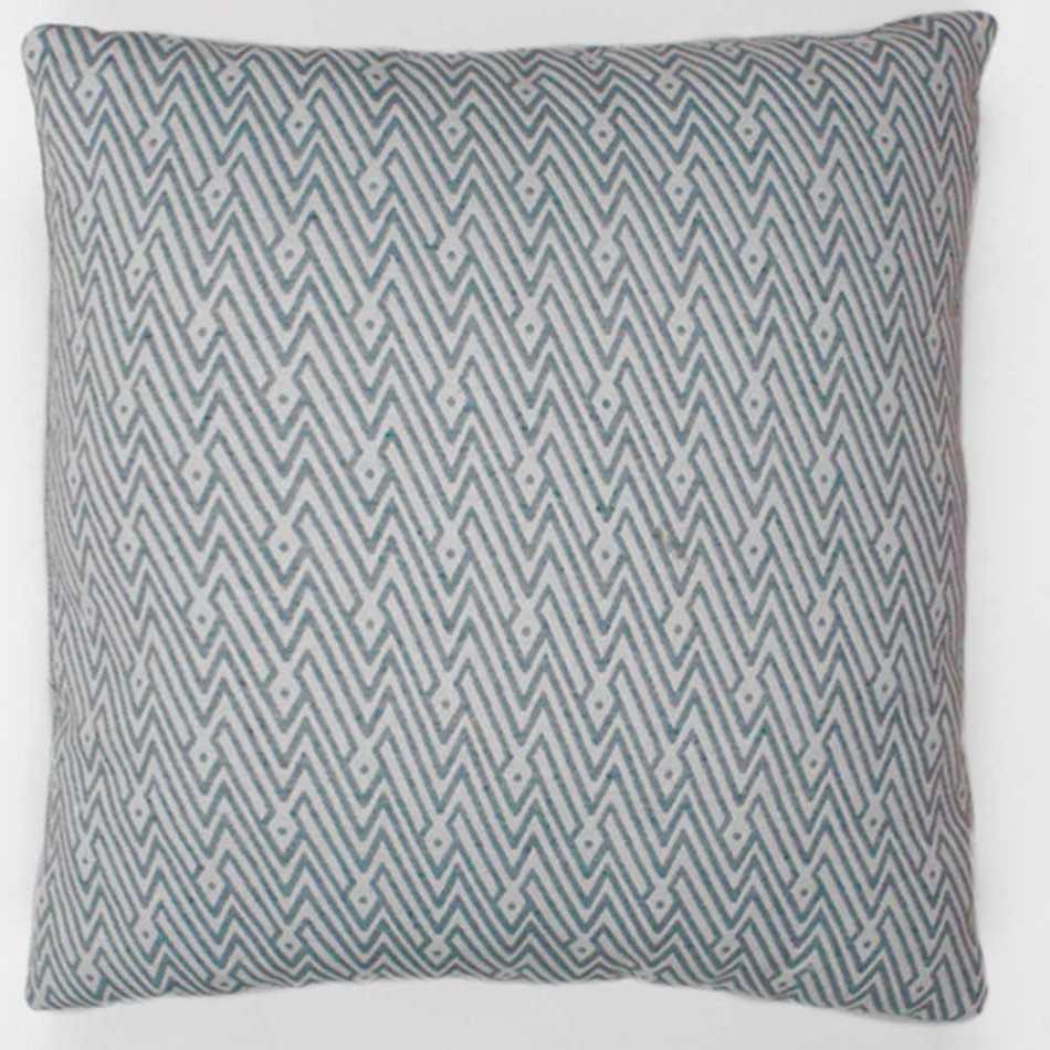 Cuscino jacquard Madras smeraldo 45x45 - Fodera + Imbottitura cuscini-quadrati-stampati