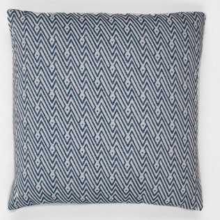 Cuscino jacquard Madras blu 45x45 - federa + imbottitura