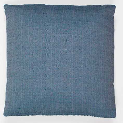 Cuscino jacquard Madras blu 45x45 - federa + imbottitura