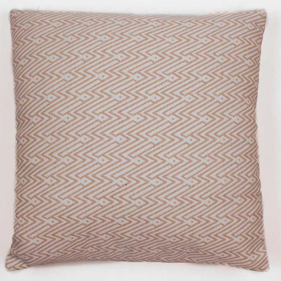 Cuscino jacquard Madras beige 45x45 - Fodera + Imbottitura cuscini-quadrati-stampati