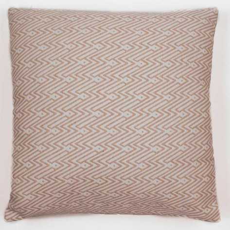 Cuscino jacquard Madras beige 45x45 - federa + imbottitura