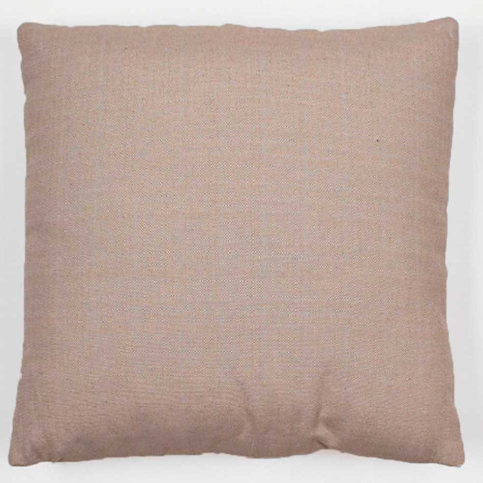 Cuscino jacquard Madras beige 45x45 - federa + imbottitura