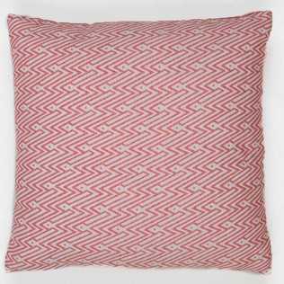 Cuscino jacquard Madras rosa 45x45 - federa + imbottitura