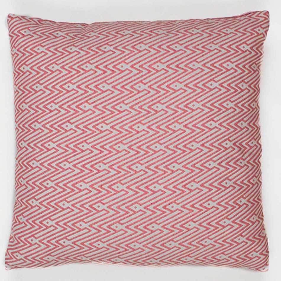 Cuscino jacquard Madras rosa 45x45 - Fodera + Imbottitura cuscini-quadrati-stampati