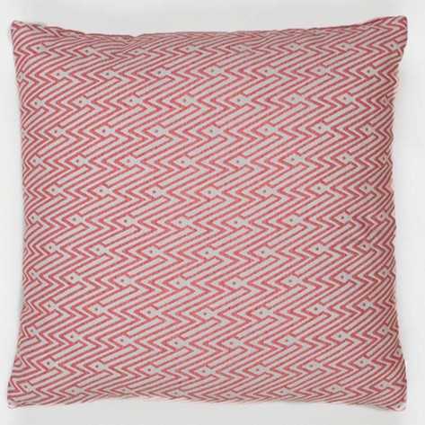 Cuscino jacquard Madras rosa 45x45 - federa + imbottitura