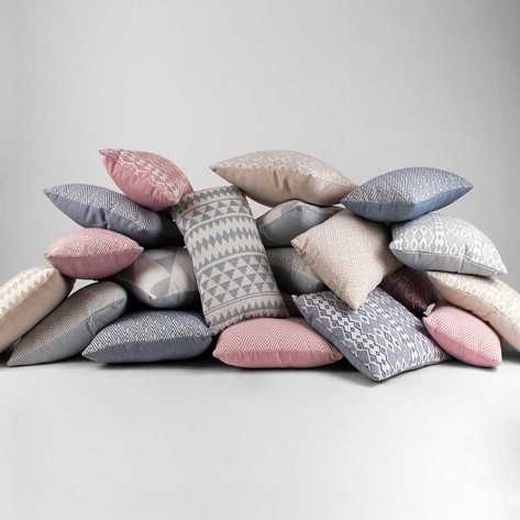 Cuscino jacquard Feli beige 45x45 - federa + imbottitura