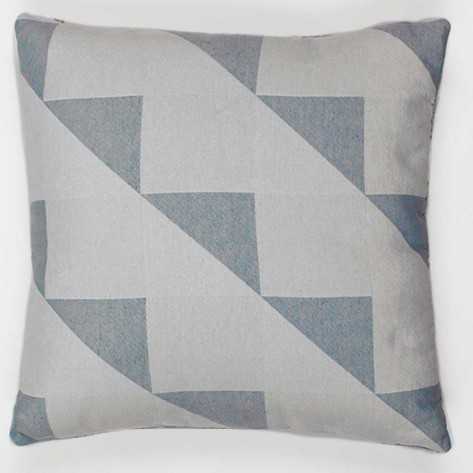 Cuscino jacquard Filing smeraldo 45x45 - federa + imbottitura