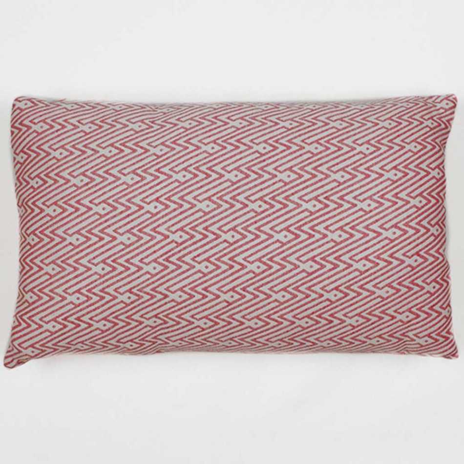 Cuscino rettangolare 30x50 jacquard Madras rosa - Fodera + Imbottitura cuscini-rettangolari-istampati