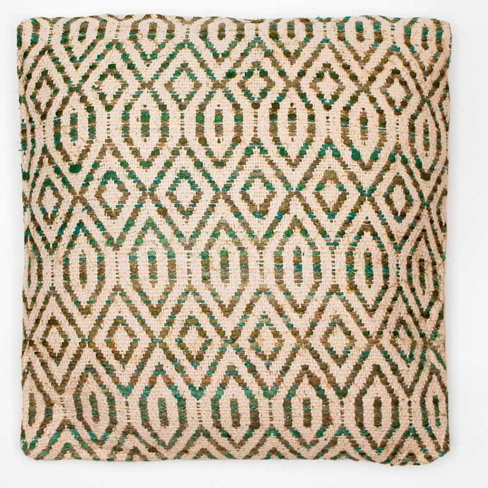 Cuscino cotone Tomares verde 45x45 - Fodera + Imbottitura cuscini-quadrati-stampati