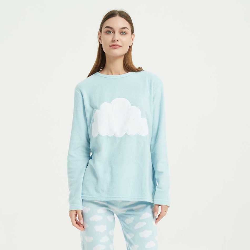 Pigiama pile polare Nube celeste pigiami-inverno-donna