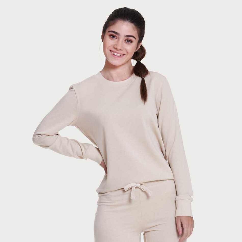 Set sportivo lungo donna beige