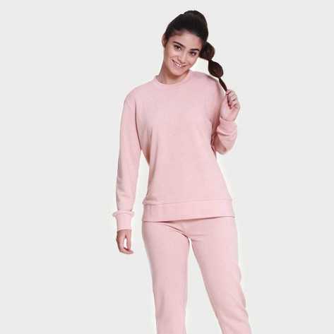 Set sportivo lungo donna rosa chiaro