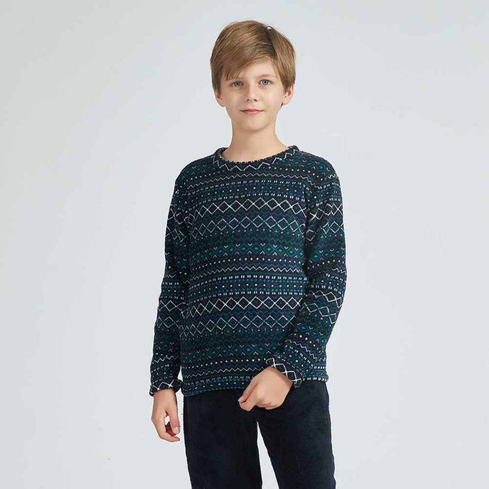 Pigiama pile coral bambino/a Alejandro blu