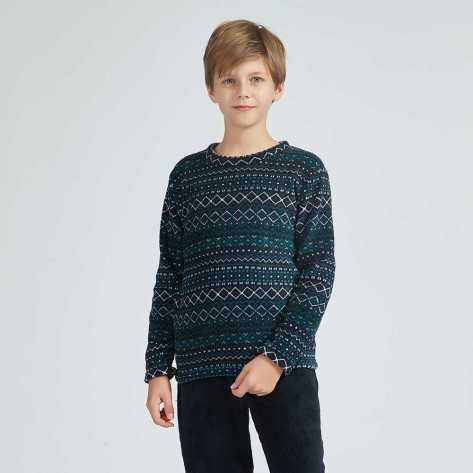 Pigiama pile coral bambino/a Alejandro blu