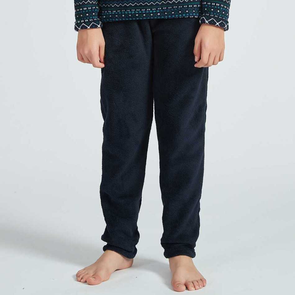 Pigiama pile coral bambino/a Alejandro blu