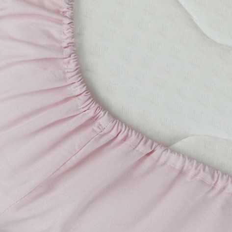 Lenzuolo inferiore regolabile rosa singolo letto-da-90