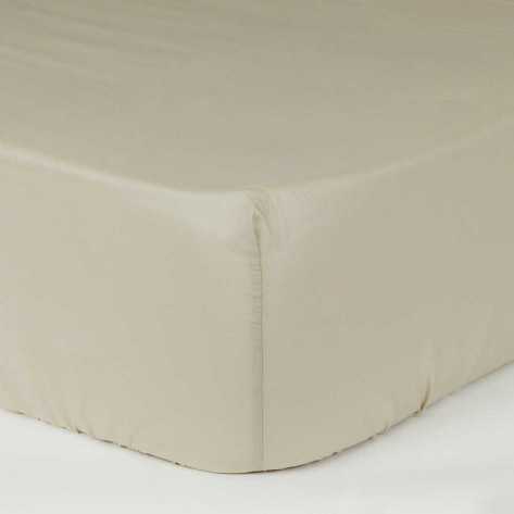 Lenzuolo inferiore cotone sabbia singolo letto-da-90