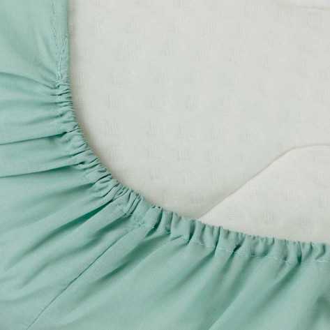 Lenzuolo inferiore cotone verde tiffany matrimoniale letto-da-150