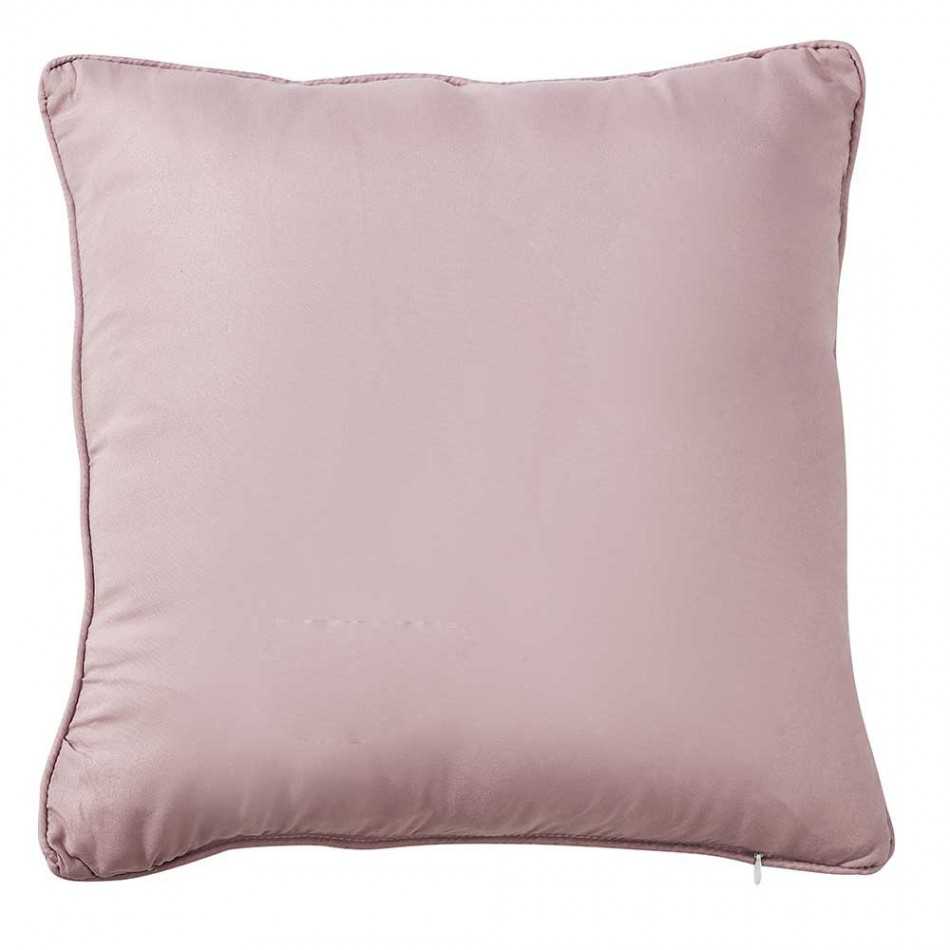 Cuscino jacquard ciniglia Ornamental malva 45x45 - federa + imbottitura