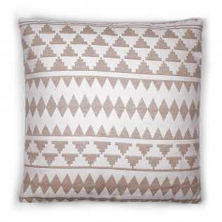 Cuscino jacquard Hidalgo beige 45x45 -federa + imbottitura