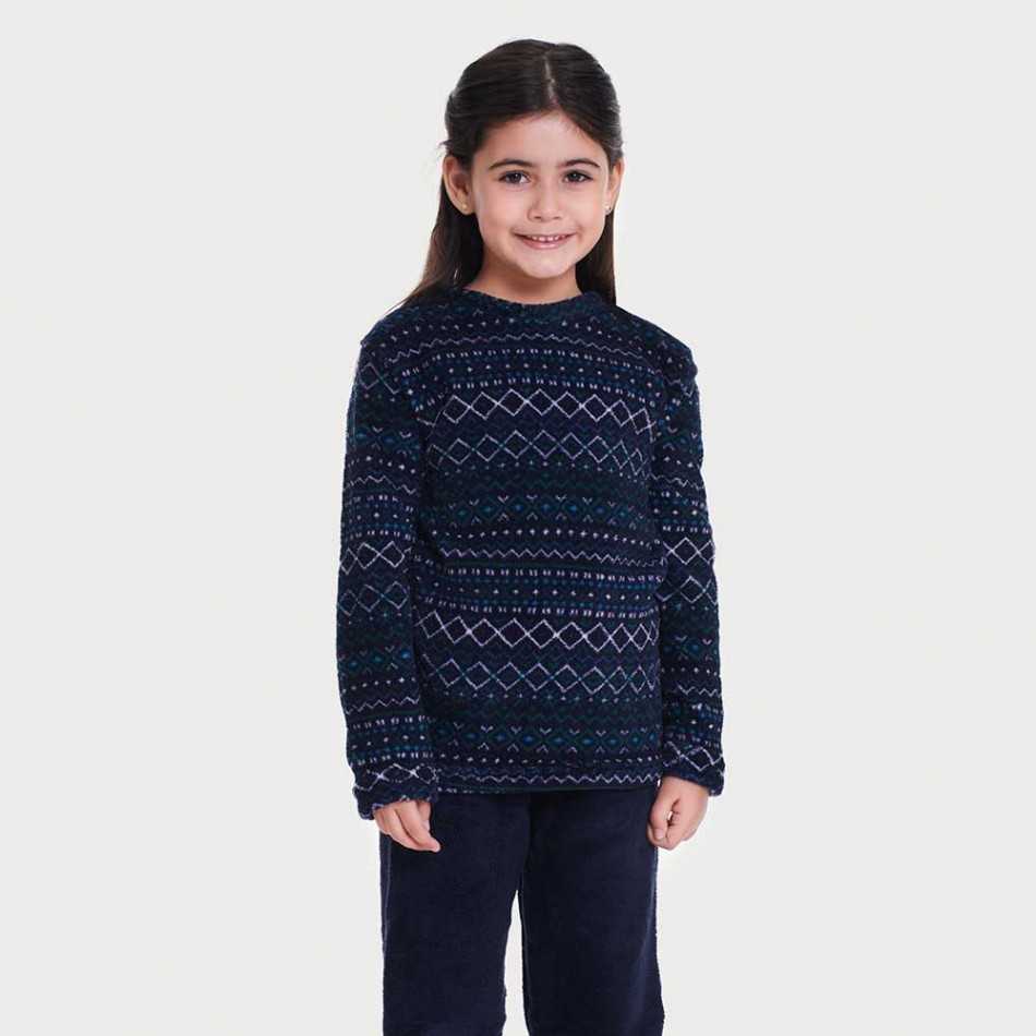 Pigiama pile coral bambino/a Alejandro blu