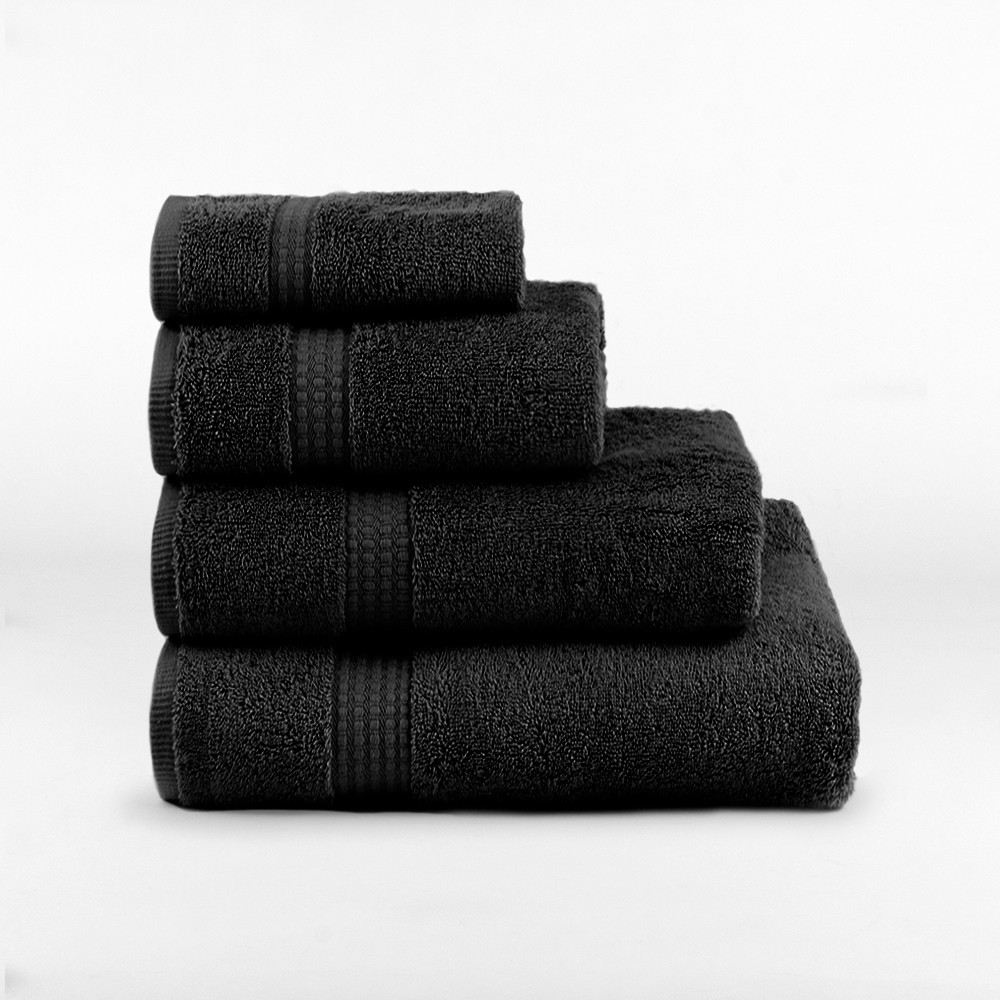 Asciugamano cotone 100% nero 55 x 100 cm, made in Italy