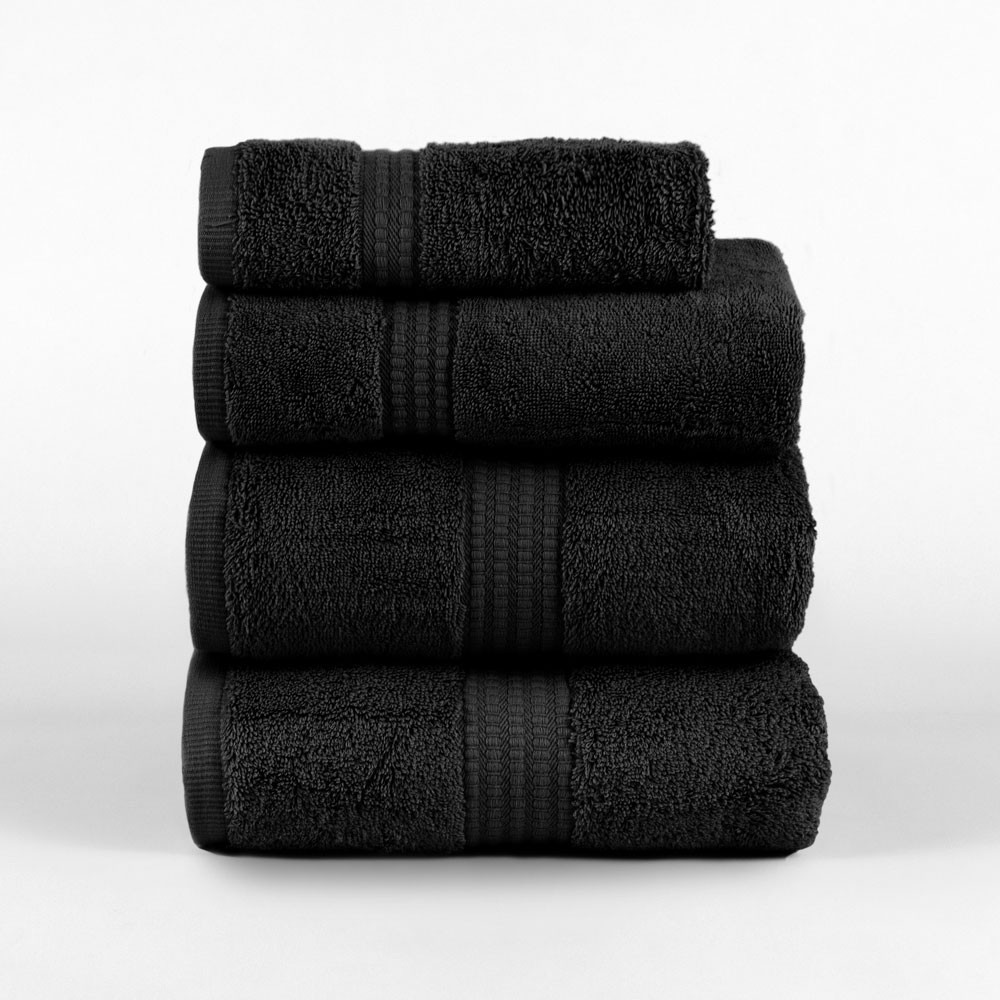 Asciugamano 700 gr nero Misure asciugamani 30 x 50cm