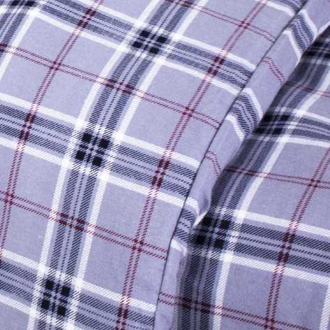 Copripiumino flanella Cuadro Víctor grigio perla Copripiumino flanella Cuadro Víctor grigio perla