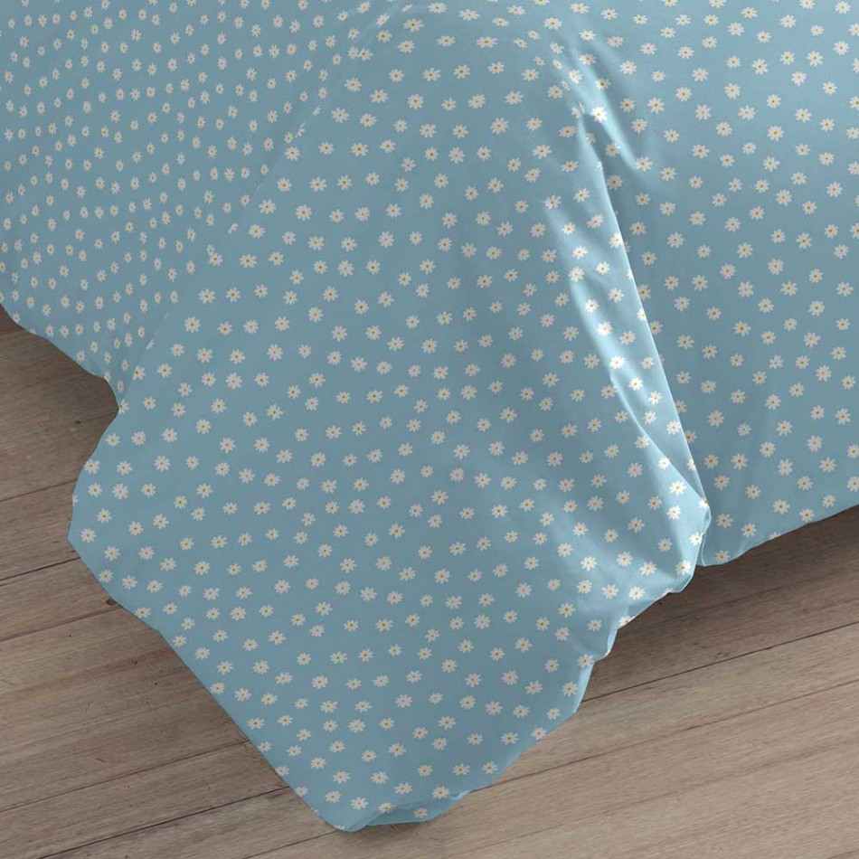 Copripiumino cotone Margherita celeste