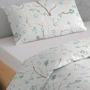 Copripiumino cotone Samanta verde tiffany 2