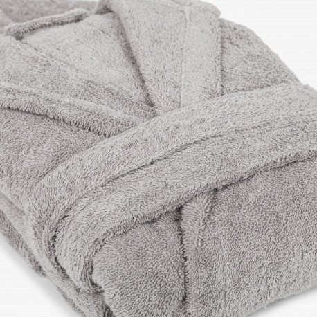 Accappatoio con cappuccio grigio perla 450gr unisex