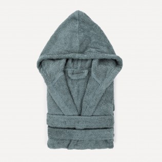 Accappatoio con cappuccio verde veronese 450gr unisex