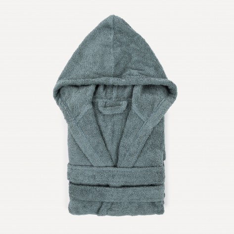 Accappatoio con cappuccio verde veronese 450gr unisex Accappatoio con cappuccio verde veronese 450gr unisex