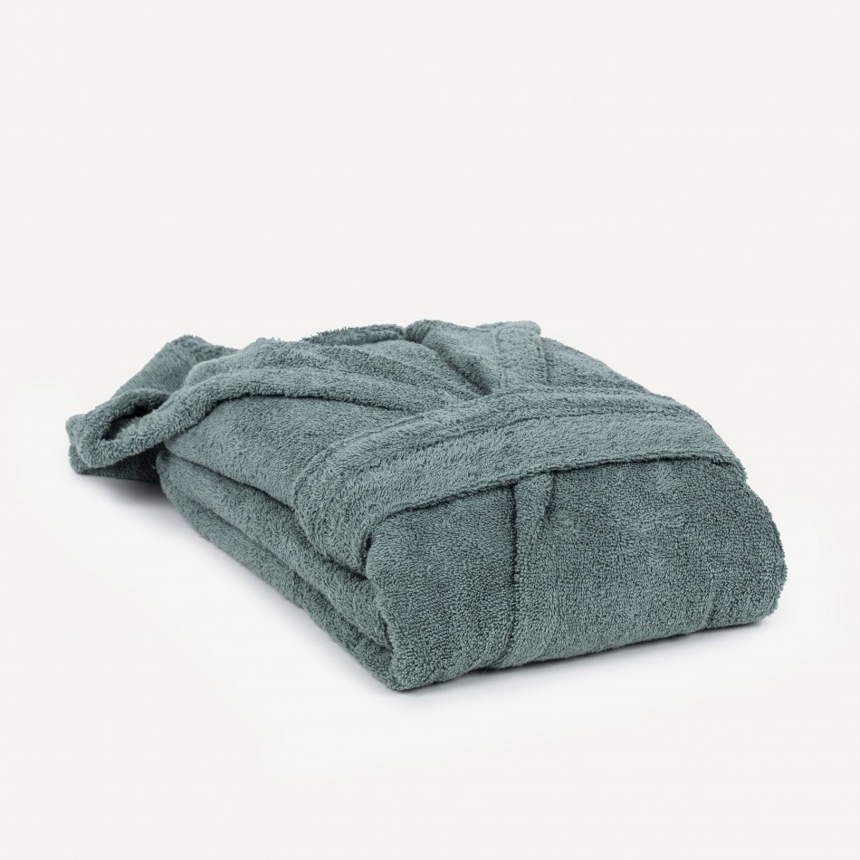 Accappatoio con cappuccio verde veronese 450gr unisex