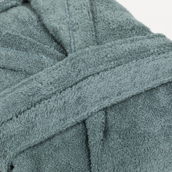 Accappatoio con cappuccio verde veronese 450gr unisex Accappatoio con cappuccio verde veronese 450gr unisex