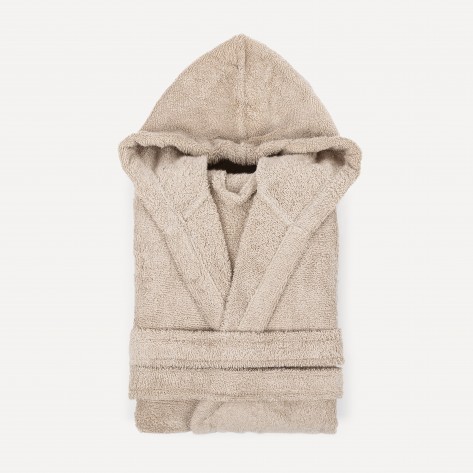 Accappatoio con cappuccio sabbia 450gr unisex Accappatoio con cappuccio sabbia 450gr unisex