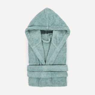 Accappatoio con cappuccio verde tiffany 450gr unisex