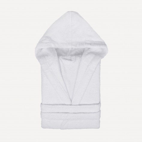 Accappatoio con cappuccio bianco 450gr unisex