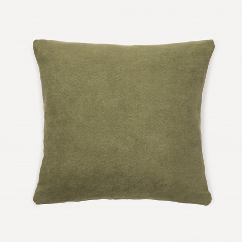 Cuscino quadrato scamosciato verde militare - fodera+imbottitura cuscini-quadrati-in-tinta-unita