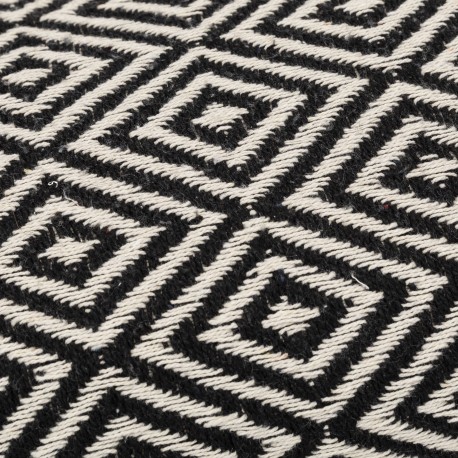 Cuscino rettangolare cotone 30x50 Andres nero - fodera+imbottitura