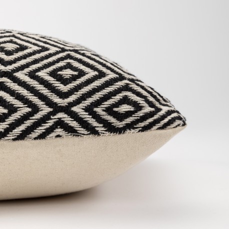 Cuscino rettangolare cotone 30x50 Andres nero - fodera+imbottitura