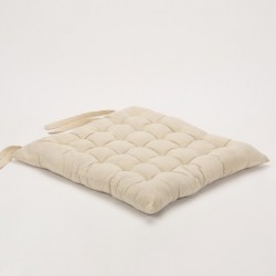 Cuscino per sedia cotone Corno avorio 60x60 - fodera + imbottitura cuscini-per-sedie