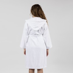 Accappatoio con cappuccio bianco 450gr unisex