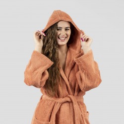 Accappatoio con cappuccio mandarino 450gr unisex Accappatoio con cappuccio mandarino 450gr unisex