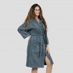 Accappatoio con cappuccio verde menta 450gr unisex