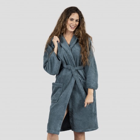 Accappatoio con cappuccio verde menta 450gr unisex