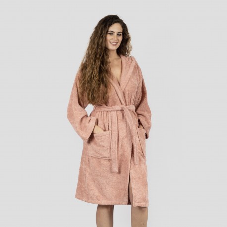 Accappatoio con cappuccio cipria 450gr unisex