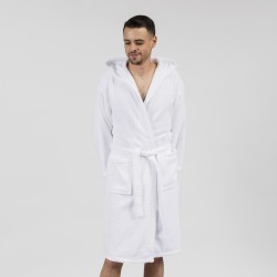 Accappatoio con cappuccio bianco 450gr unisex